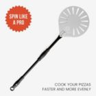 Alternate image 1 for Chef Pomodoro Aluminum 9-Inch Turning Pizza Peel with Detachable Wood Handle for Easy Storage, 47-Inch Long, Gourmet Luxury Pizza Paddle for Baking Homemade Pizza Bread