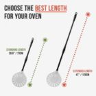 Alternate image 2 for Chef Pomodoro Aluminum 9-Inch Turning Pizza Peel with Detachable Wood Handle for Easy Storage, 47-Inch Long, Gourmet Luxury Pizza Paddle for Baking Homemade Pizza Bread