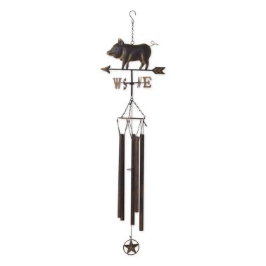 Accent Plus Weathervane Wind Chime - Pig. View a larger version of this product image.