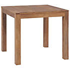 Alternate image 1 for vidaXL Dining Table Solid Teak Wood with Natural Finish 32.3"x31.5"x29.9"