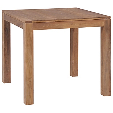 vidaXL Dining Table Solid Teak Wood with Natural Finish 32.3"x31.5"x29.9". View a larger version of this product image.