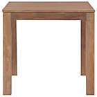 Alternate image 2 for vidaXL Dining Table Solid Teak Wood with Natural Finish 32.3"x31.5"x29.9"