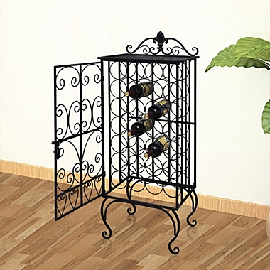 vidaXL Wine Rack for 28 Bottles Metal. View a larger version of this product image.
