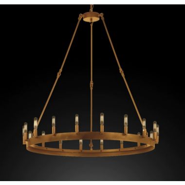 Gallery Wrought Iron Vintage Barn Metal Castile One Tier Chandelier Industrial Loft Rustic Lighting W 38" H 40". View a larger version of this product image.