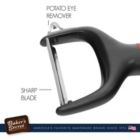 Alternate image 3 for Baker's Secret Peeler, Y-shape, Stainless Steel, Kitchen Essentials, Red