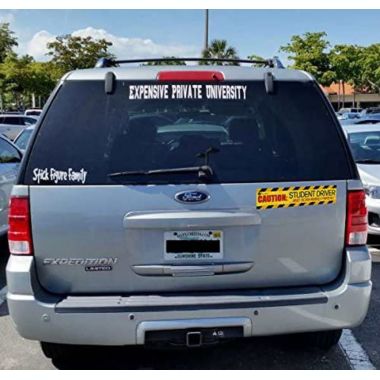 Zone Tech 1-Pack Caution Student Driver and Screaming Parent Funny Magnetic Bumper Sticker Sign for Student Driver - 12" X 3" & 35 Mil Thick. View a larger version of this product image.