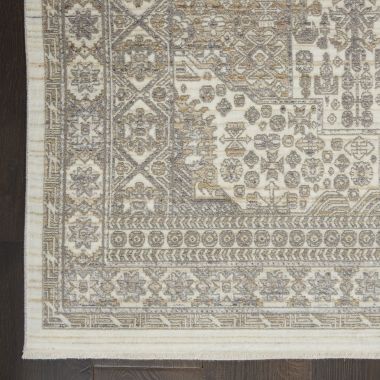 Nourison Silken Weave SLW02 Indoor Area Rug Ivory/Beige 7'10" x 10'2". View a larger version of this product image.