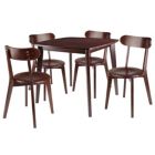 Alternate image 0 for Pauline 5-Pc Dining Table with H-Leg Chairs, Walnut
