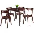 Alternate image 3 for Pauline 5-Pc Dining Table with H-Leg Chairs, Walnut