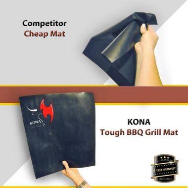 KONA Best BBQ Grill Mats - Heavy Duty 600 Degree Non-Stick Grilling Mats - 7 Year Guarantee (Set of 2). View a larger version of this product image.