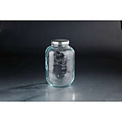 CC Home Furnishings 6" Clear Cracker Glass Storage Jar with Aluminum Lid