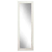 BrandtWorks Home Indoor Decorative Coastal Whitewood Floor Mirror with 2.75" Wooden Frame - 21" x 70.5"