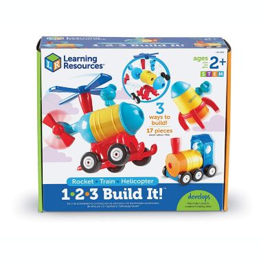 Learning Resources 1-2-3 Build It! Rocket, Train, Helicopter. View a larger version of this product image.