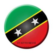 Smart Blonde C-425 St Kitts Nevis Country Novelty Metal Circular Sign