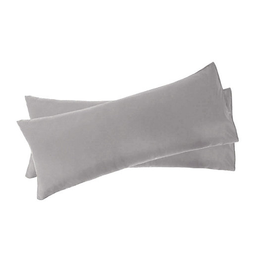 Body Pillow Pillowcase with Zipper Closure Soft Microfiber Grey 20"x72" 