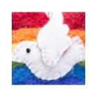 Alternate image 3 for Global Crafts Rainbow Heart and White Dove Handmade Felt Ornaments, Set of 2