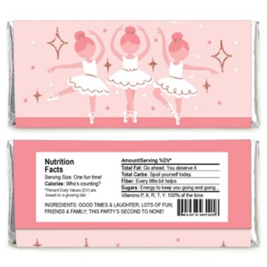 Big Dot of Happiness Tutu Cute Ballerina - Candy Bar Wrapper Ballet  Birthday Party or Baby Shower Favors - Set of 24 | Bed Bath & Beyond