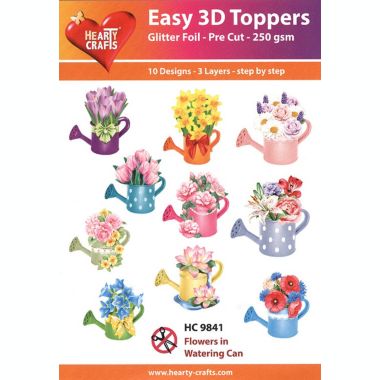 Hearty Crafts Easy 3D Flowers in Watering Cans. View a larger version of this product image.
