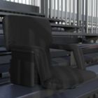 Alternate image 0 for Emma and Oliver Portable Stadium Chair with Armrests, Black Reclining Padded Back & Seat, Lightweight Metal Frame & Backpack Straps, Storage Pockets