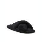 Alternate image 0 for Dearfoams Womens Jessica Furry Crossband Slide