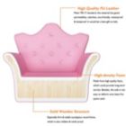 Alternate image 1 for Costway Pink Kids Armrest Chair w/ Ottoman