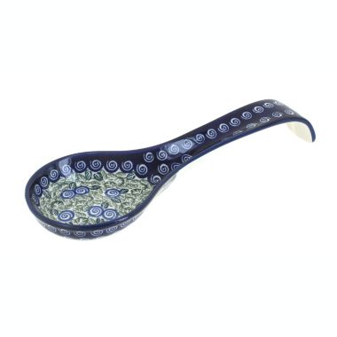 Blue Rose Polish Pottery 1178 Zaklady Large Spoon Rest. View a larger version of this product image.