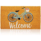 Juvale Natural Coir Doormat, Bicycle Welcome Mat (30 x 17 Inches)