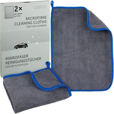 LIVAIA Microfiber Cleaning Cloth  2 Microfiber Cleaning Cloths For Cars Car Wash. View a larger version of this product image.