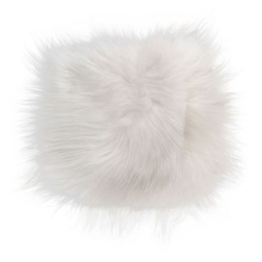 HomeRoots Decor Sheepskin Square Chair Pad Approx 15" x 15" - White. View a larger version of this product image.