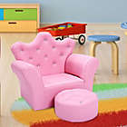 Alternate image 0 for Costway Pink Kids Sofa Armrest Chair Couch w/Ottoman for Children Toddler Christmas Gift