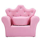 Alternate image 1 for Costway Pink Kids Sofa Armrest Chair Couch w/Ottoman for Children Toddler Christmas Gift