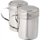 Alternate image 0 for Generic 2 X Dredger 10 Oz Stainless Steel Dredge Shaker with Handle Spice Salt Pepper