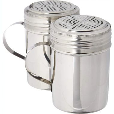 Generic 2 X Dredger 10 Oz Stainless Steel Dredge Shaker with Handle Spice Salt Pepper. View a larger version of this product image.