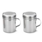 Alternate image 1 for Generic 2 X Dredger 10 Oz Stainless Steel Dredge Shaker with Handle Spice Salt Pepper