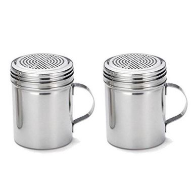 Generic 2 X Dredger 10 Oz Stainless Steel Dredge Shaker with Handle Spice Salt Pepper. View a larger version of this product image.