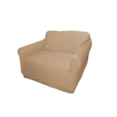 Kashi Home Jersey Stretch Chair Protector Slip Cover 70 x 90 Linen. View a larger version of this product image.