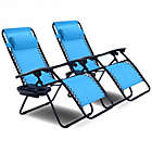 Alternate image 0 for Costway 2 pcs Folding Lounge Chair with Zero Gravity