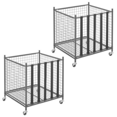 mDesign Metal Rolling Sports Equipment Storage Holder Rack with 4 Wheels. View a larger version of this product image.