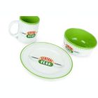Alternate image 1 for Friends Central Perk Coffee House Themed Dinnerware Dining Set   Official Friends Collectible Ceramic Display   Includes Plate, Bowl, And Mug   3-Piece Set