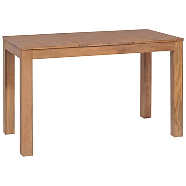 vidaXL Dining Table Solid Teak Wood with Natural Finish 47.2"x23.6"x29.9". View a larger version of this product image.