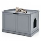 Alternate image 0 for Hooya Cat Litter Box Enclosure with Double Doors for Large Cat and Kitty (Grey)