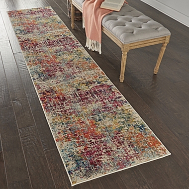 Nourison Celestial 2&#39;2"X10&#39; (10&#39; Runner) Pink/Multicolor Area Rug Colorful Contemporary Abstract by Nourison. View a larger version of this product image.