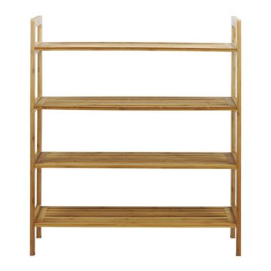 Oceanstar Design Group Oceanstar 4-Tier Bamboo Shoe Rack, Natural. View a larger version of this product image.