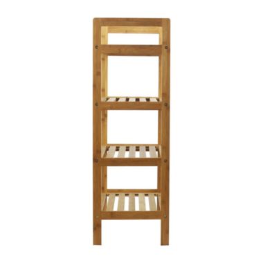 Oceanstar Design Group Oceanstar 4-Tier Bamboo Shoe Rack, Natural. View a larger version of this product image.