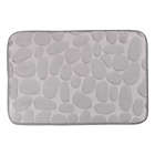Alternate image 0 for PiccoCasa Flannel Memory Foam Fill Washable Absorbent Bath Mat Rug 24"X16" Gray Cobblestone
