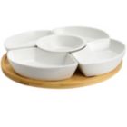 Alternate image 0 for Elama Signature 12 1/4 Inch 6-Piece Lazy Susan Appetizer and Condiment Server Set with 5 Serving Dishes and a Lazy Suzan Serving Tray