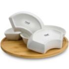 Alternate image 2 for Elama Signature 12 1/4 Inch 6-Piece Lazy Susan Appetizer and Condiment Server Set with 5 Serving Dishes and a Lazy Suzan Serving Tray