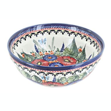 Blue Rose Polish Pottery Zaklady Cereal Bowl. View a larger version of this product image.