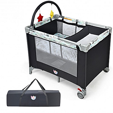 Costway Portable Baby Playard Playpen Nursery Center with Changing Station. View a larger version of this product image.