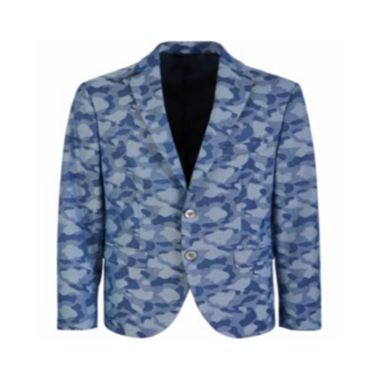 Ralph Lauren Big Boy's Classic Fit Camouflage Sport Coat Blue Size 14 R. View a larger version of this product image.